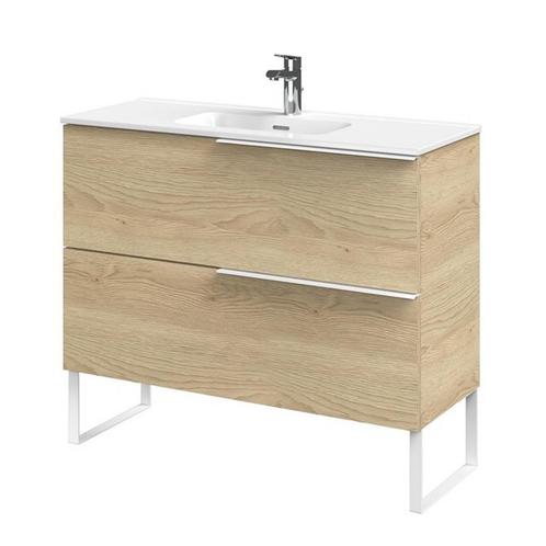Tiger Pocket Meubelset 100 cm met 2 lades Naturel eik incl, Doe-het-zelf en Bouw, Sanitair, Bad, Nieuw, Ophalen of Verzenden