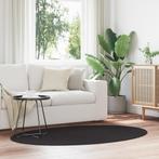 vidaXL Huarte Vloerkleed in Zwart, 100 x 200 cm, Ovaal, Huis en Inrichting, Stoffering | Tapijten en Vloerkleden, Verzenden, Nieuw