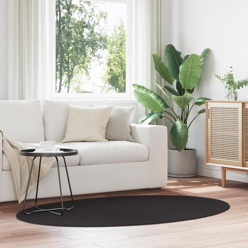 vidaXL Huarte Vloerkleed in Zwart, 100 x 200 cm, Ovaal, Huis en Inrichting, Stoffering | Tapijten en Vloerkleden, Nieuw, Verzenden