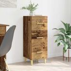 vidaXL Dressoir met lade Oud hout 34.5 x 34 x 90 cm Bewerkt, Verzenden, Nieuw