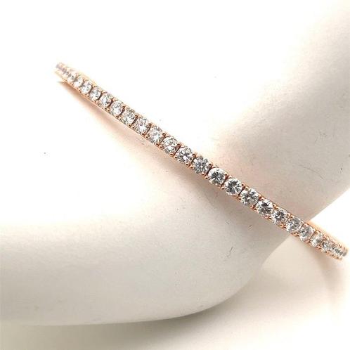 Bracelet - 14 carats Or rose - 2.90ct. tw. Diamant, Handtassen en Accessoires, Antieke sieraden