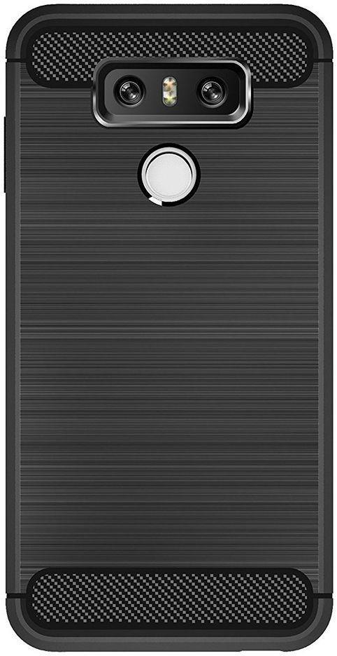 LG G6 Carbon Fiber Style TPU Case Zwart, Télécoms, Téléphonie mobile | Housses, Coques & Façades | Marques Autre, Envoi