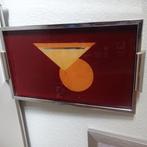 ART DECO - Dienblad - Holz, Glas, Metall, Chrom - Bauhaus, Antiek en Kunst
