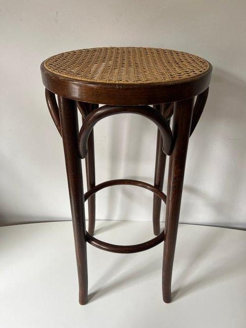 Kruk - Hout, Rattan - Rotan zitplaats, Thonet-stijl, Antiek en Kunst, Kunst | Designobjecten