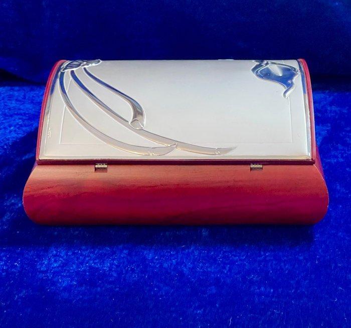 Valenti & Co. - Boîte à bijoux - Plaqué(e) argent, Bois -, Antiquités & Art, Curiosités & Brocante