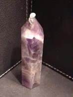 Natural Amethyst tower - dream amethyst - 8 x 1.8 cm - hexag, Collections, Verzenden