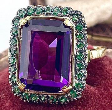 Zonder Minimumprijs - Ring - 9 kt. Geel goud, Zilver
