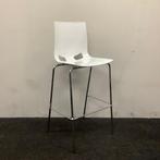 barkruk zithoogte 77 cm, wit - chroom, Huis en Inrichting, Barkrukken, Gebruikt