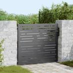 vidaXL Tuinpoort met slot Zwart 105 x 100 cm Poedercoated, Tuin en Terras, Verzenden, Nieuw