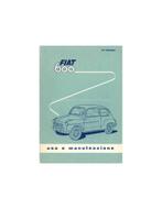 1958 FIAT 600 INSTRUCTIEBOEKJE ITALIAANS, Ophalen of Verzenden