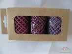 Touw Koord 3rol 15meter Pink Violet Touw Koord 3rol, Nieuw