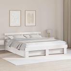 vidaXL Bedframe met hoofdeinde Wit 180 x 200 cm Massief, Verzenden, Nieuw