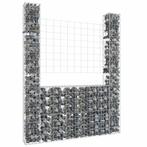 vidaXL Schanskorf U-vormig met 2 palen 140x20x200 cm ijzer, Tuin en Terras, Verzenden, Nieuw