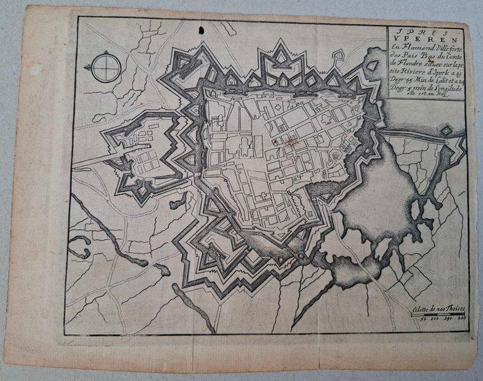 België - Plan haven Oostende, plan Ieper, tekeningen met, Boeken, Atlassen en Landkaarten