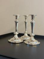 Kandelaar (3) - Messing - Verzilverde messing, Antiek en Kunst