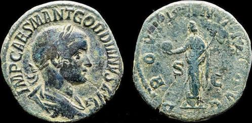 238-244ad Roman Gordian Iii Ae sestertius Providentia sta..., Postzegels en Munten, Munten en Bankbiljetten | Verzamelingen, Verzenden