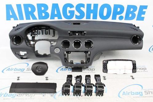 Airbag set - Dashboard groen/grijs stiksels Mercedes W176, Auto-onderdelen, Dashboard en Schakelaars, Gebruikt, Mercedes-Benz