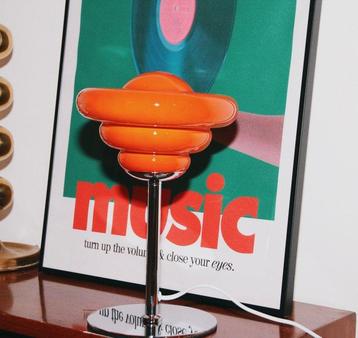 Lampe de table - Chrome, Verre beschikbaar voor biedingen