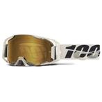 100% ARMATIC Pitch White / Gold – Crossbril / MX-goggle, Verzenden, Nieuw