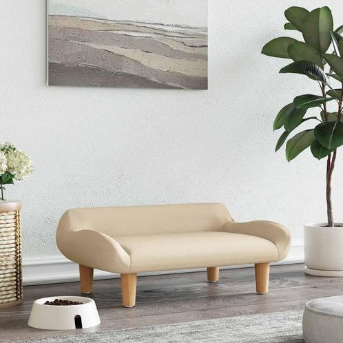 vidaXL Hondenmand 70x40x24 cm stof crèmekleurig, Dieren en Toebehoren, Honden-accessoires, Nieuw, Verzenden