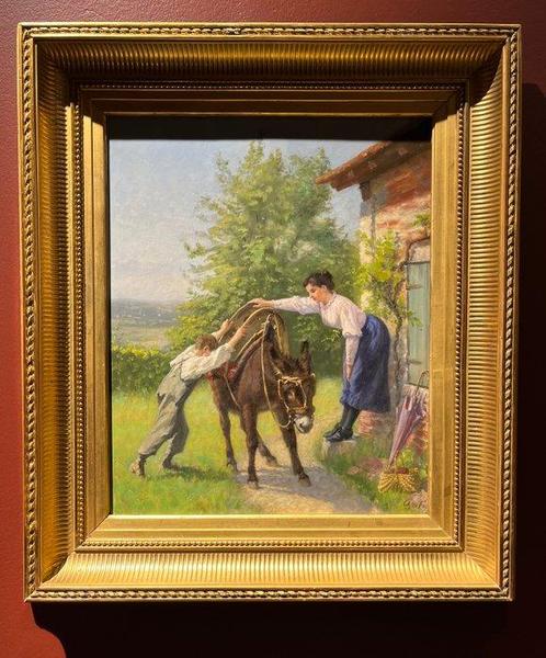 Charles Edouard Frere (1837-1894) - L’Ane scellé, Antiek en Kunst, Kunst | Schilderijen | Klassiek