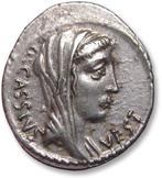 Romeinse Republiek. Q. Cassius Longinus. Denarius Rome mint, Postzegels en Munten
