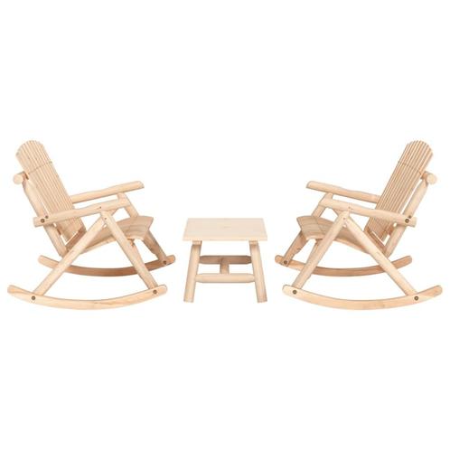 vidaXL 3-delige Loungeset massief vurenhout, Tuin en Terras, Tuinsets en Loungesets, Loungeset, Nieuw, Verzenden