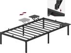 Enkel bedframe - 90 x 200 cm - metaal - zwart - met bodem -, Huis en Inrichting, Slaapkamer | Matrassen en Bedbodems, Verzenden