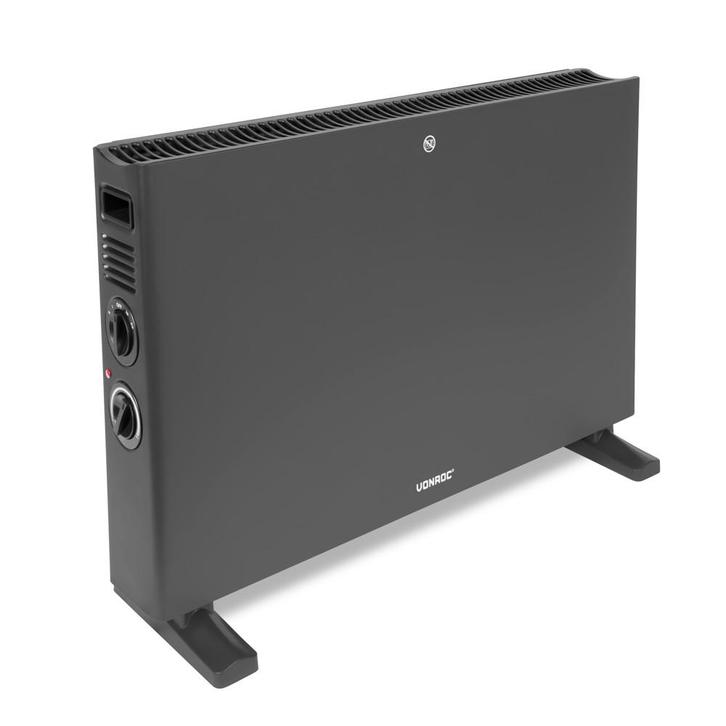Convectorkachel – 2000W – Grijs | Met 2 standen en Turbo, Doe-het-zelf en Bouw, Verwarming en Radiatoren, Nieuw, Verzenden