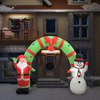 vidaXL Kerstboog kerstman en sneeuwpop opblaasbaar LED 223, Verzenden