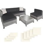tectake Wicker lounge met aluminium frame incl. 2 kleuren ku, Verzenden