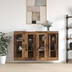 vidaXL Wandgemonteerde Kasten 2 pcs Oud hout 69.5 x 34 x 90, Huis en Inrichting, Kasten | Dressoirs, Verzenden, Nieuw