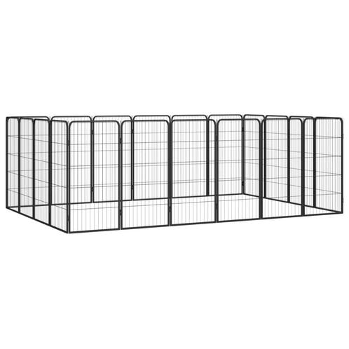 vidaXL Hondenkennel 20 panelen 50 x 100 cm gepoedercoat, Dieren en Toebehoren, Hondenbenches, Nieuw, Verzenden