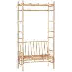 Tuinbank met Pergola Bamboe 116cm | Retour Deal | 40% Kor..., Tuin en Terras, Verzenden, Nieuw, Hout