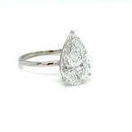 Zonder minimumprijs - Ring Platina - 4.02ct. tw. Diamant, Handtassen en Accessoires, Ringen, Nieuw