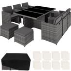tectake Wicker zitgroep New York 6+4+1 met aluminium frame e, Verzenden, Nieuw