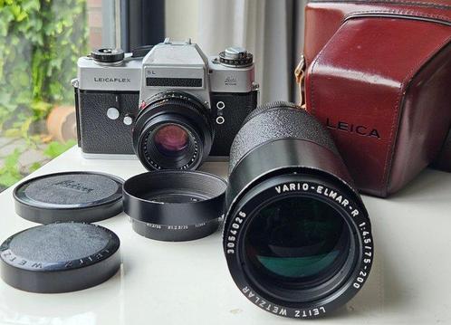 Leitz Leicaflex SL + Summicron 50mm en Vario-Elmar 75-200mm, Verzamelen, Foto-apparatuur en Filmapparatuur