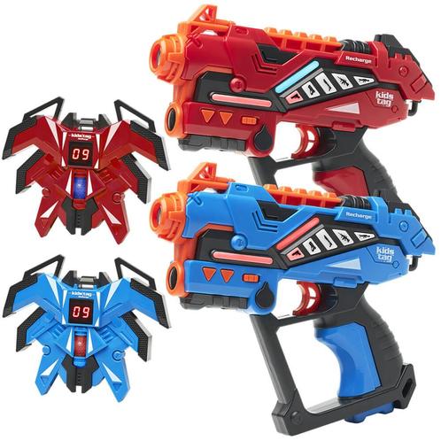 Oplaadbare lasergame set - 2 laserguns +  2 display vesten, Kinderen en Baby's, Speelgoed | Buiten | Actiespeelgoed, Nieuw, Ophalen of Verzenden