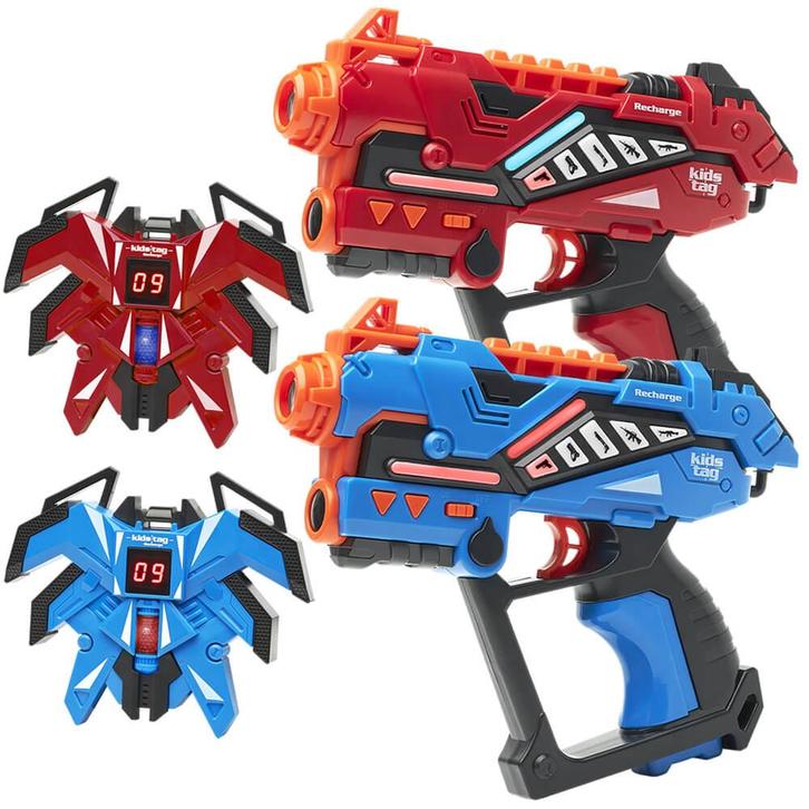 Oplaadbare lasergame set - 2 laserguns +  2 display vesten, Kinderen en Baby's, Speelgoed | Buiten | Actiespeelgoed, Nieuw, Ophalen of Verzenden