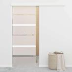 vidaXL Schuifdeur 76x212 cm ESG-glas en aluminium, Doe-het-zelf en Bouw, Deuren en Vliegenramen, Verzenden, Nieuw