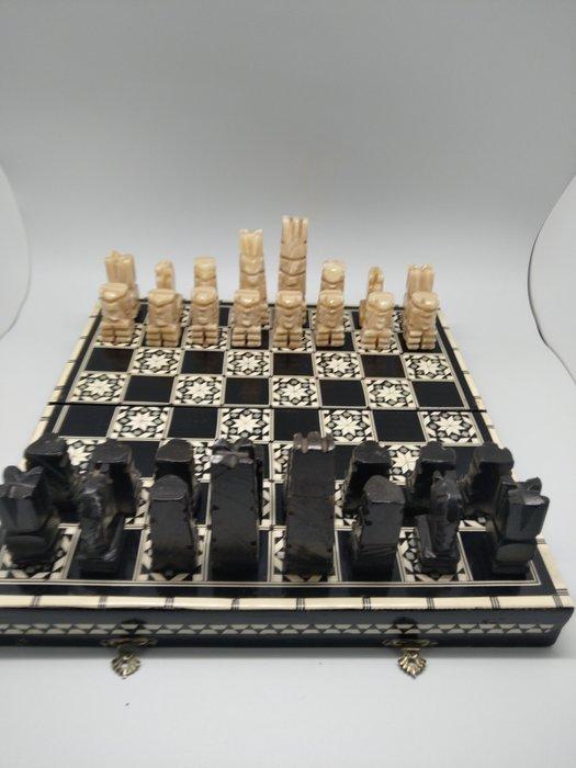 Schaakspel - Marmer, Antiquités & Art, Art | Art non-occidental