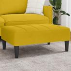 vidaXL Voetenbank 77x55x31 cm fluweel geel, Huis en Inrichting, Zetels | Voetbanken en poefs, Verzenden, Nieuw