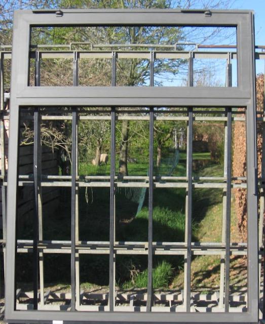 aluminium raam , chassis ,  venster 205 x 263 kwartsgrijs, Doe-het-zelf en Bouw, Raamkozijnen en Schuifdeuren, Inclusief glas