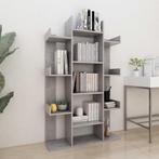 vidaXL Boekenkast 86x25,5x140 cm bewerkt hout betongrijs, Huis en Inrichting, Kasten | Boekenkasten, Verzenden, Nieuw