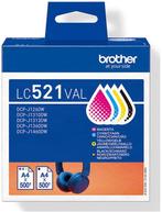 Brother LC521VAL inktcartridge 4 stuk(s) Origineel Zwart,, Electroménager, Ophalen of Verzenden