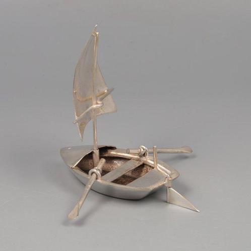 Zeilboot - Cairo 1970-1980 - Miniatuur figuur - .900 zilver, Antiek en Kunst, Antiek | Zilver en Goud