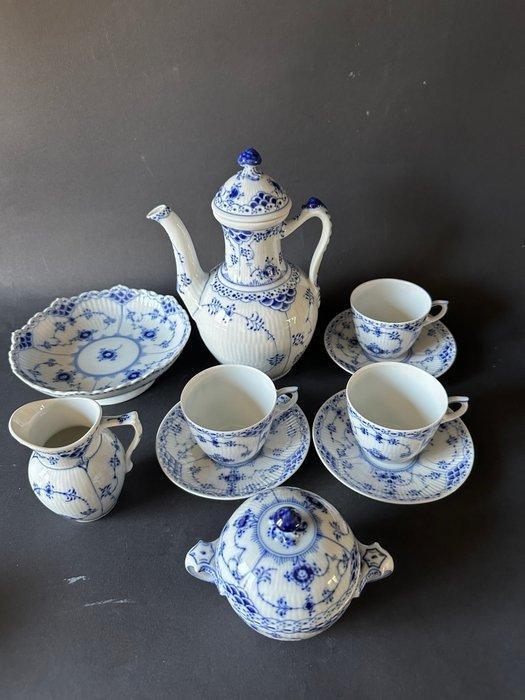 Royal Copenhagen - Drinkservies (12) - Blue Fluted Half Lace, Antiquités & Art, Antiquités | Meubles | Tables