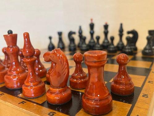 Schaakspel - USSR/Collectible chess/1967 - Hout, Antiek en Kunst, Curiosa en Brocante