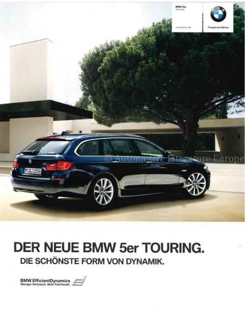 2010 BMW 5 SERIE TOURING BROCHURE DUITS, Boeken, Auto's | Folders en Tijdschriften