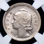 Portugees Angola. Republic. 10 Centavos 1921 - NGC - MS 63 -